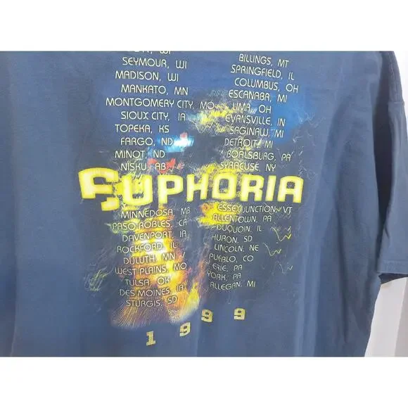 Vintage 1990s Giant By Tultex Def Leppard Euphoria T Shirt Size XL